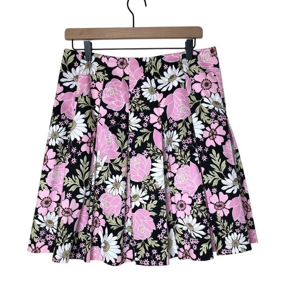 ISABEL & NINA Pink Floral Flared Skirt Size: 8 Cotton Blend Girly Feminine 50's - Picture 2 of 11